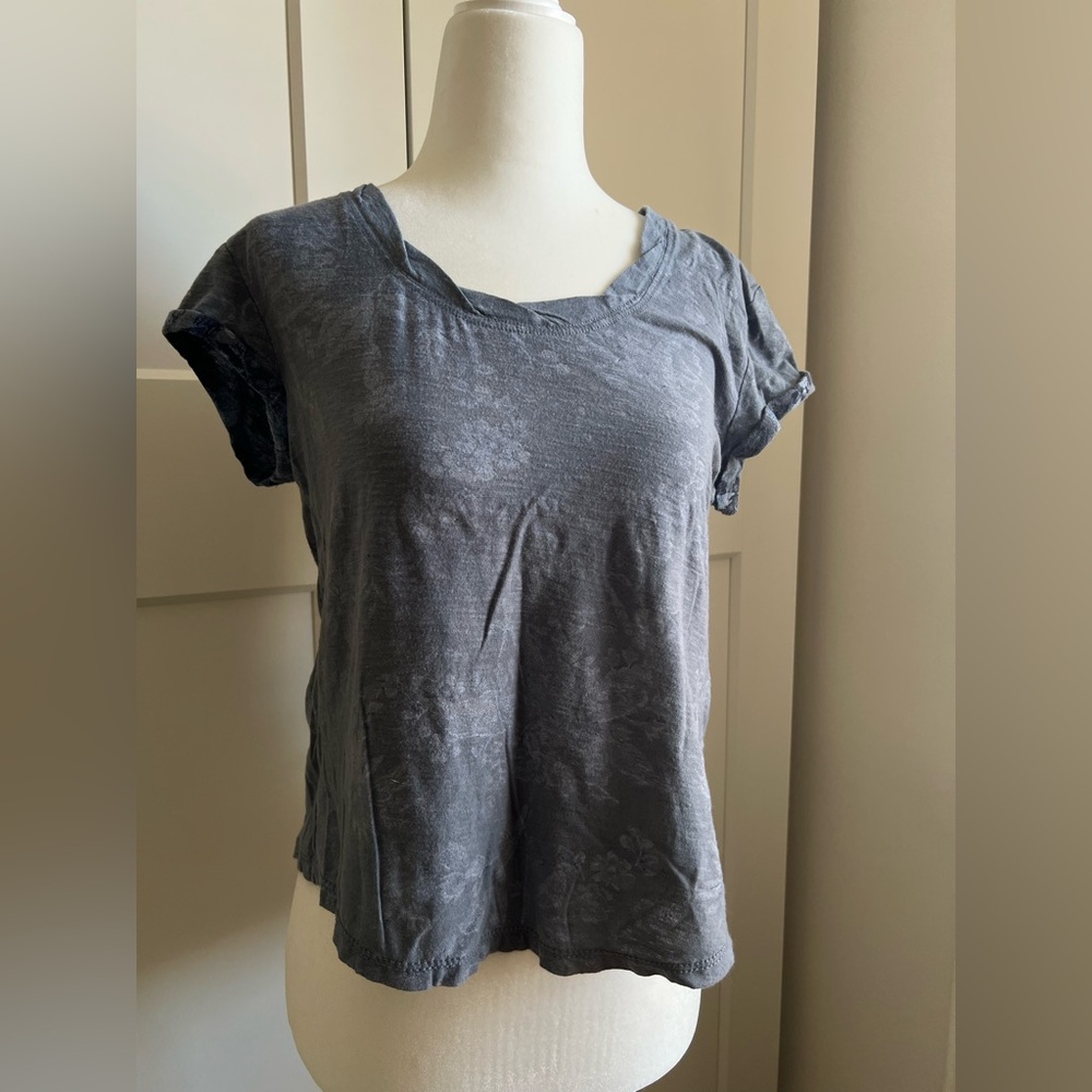 Pilcro Short Sleeve Floral Print Tee - XS